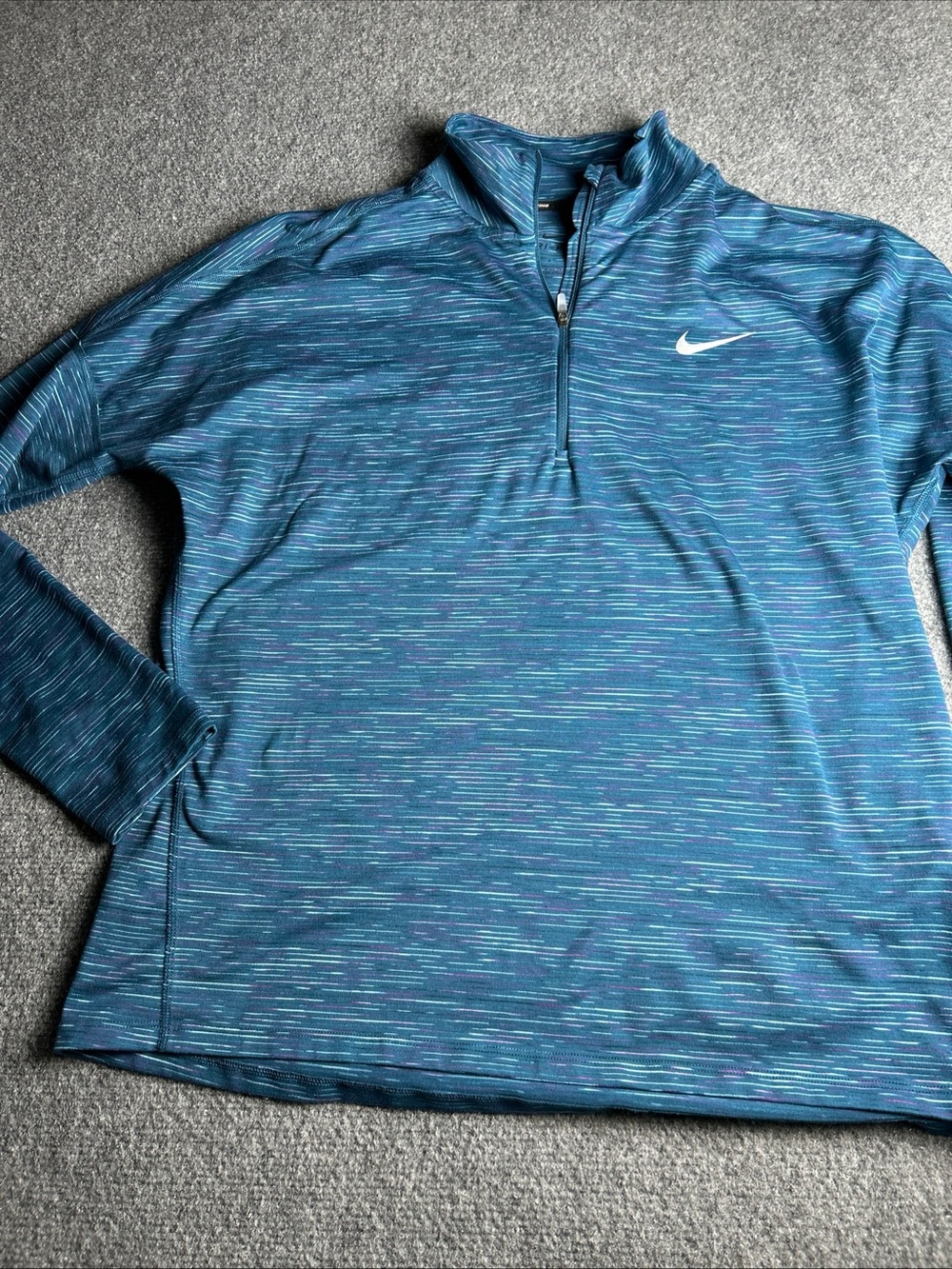 Nike Dri-Fit Teal / purple women’s large Quarter-Zip Pullover